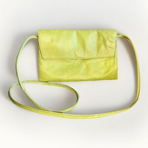 Free People Nicola Leather Crossbody Bag Green Small Shoulder Purse NWOT